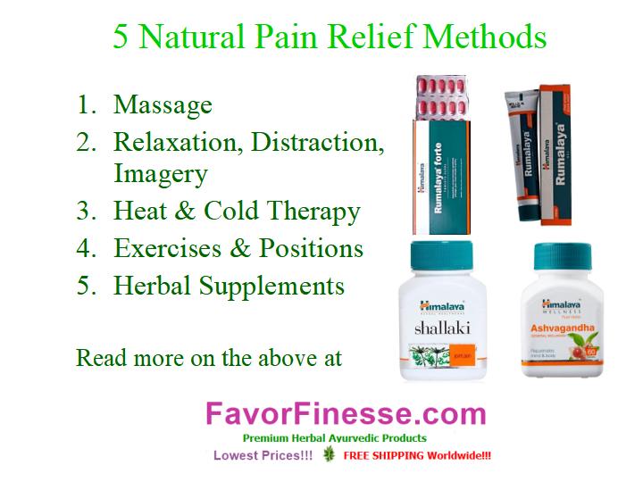 5 Natural Pain Relief Methods graphic