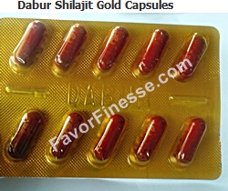 Dabur Shilajit Gold Capsules size