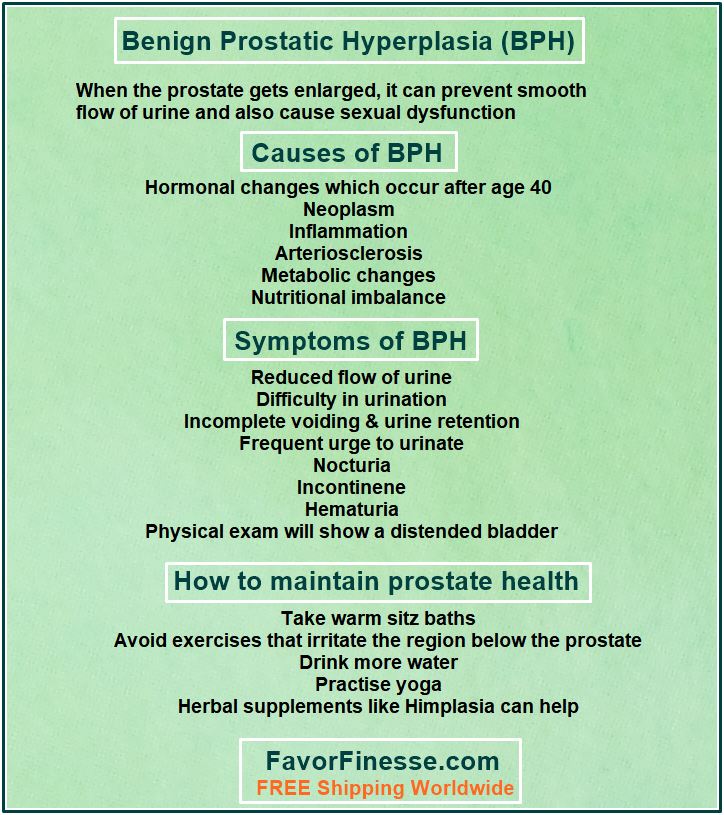 Benign prostatic hyperplasia bph causes symptoms remedies